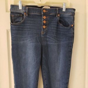 Ann Taylor Loft high rise skinny jeans, size 6